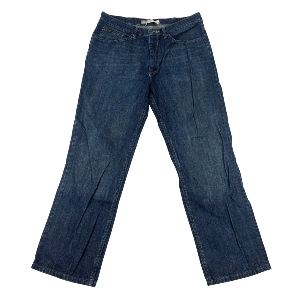 Lee Premium Select Relaxed Straight Leg Mens 36x32 Blue Denim Jeans Casual
